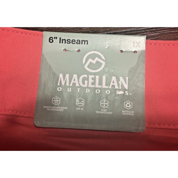 Magellan Outdoors Falcon Lake Fishing Shorts Coral Plus Size 1X (16/18) - Picture 4 of 10